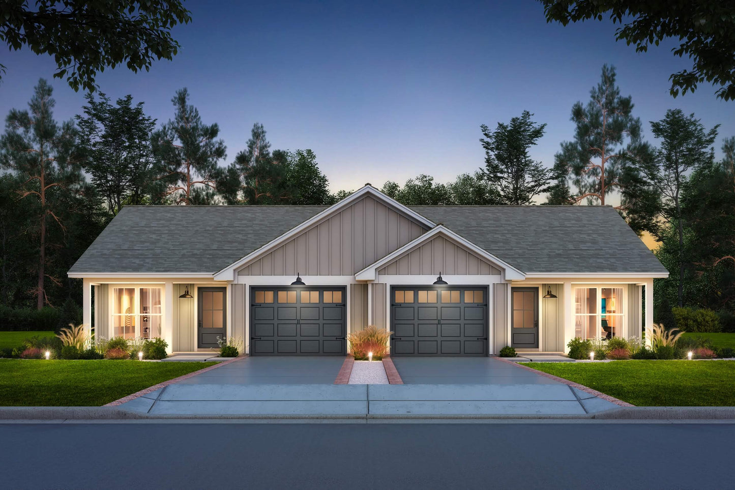Northern Pine Duplex Plan House Plan Zone