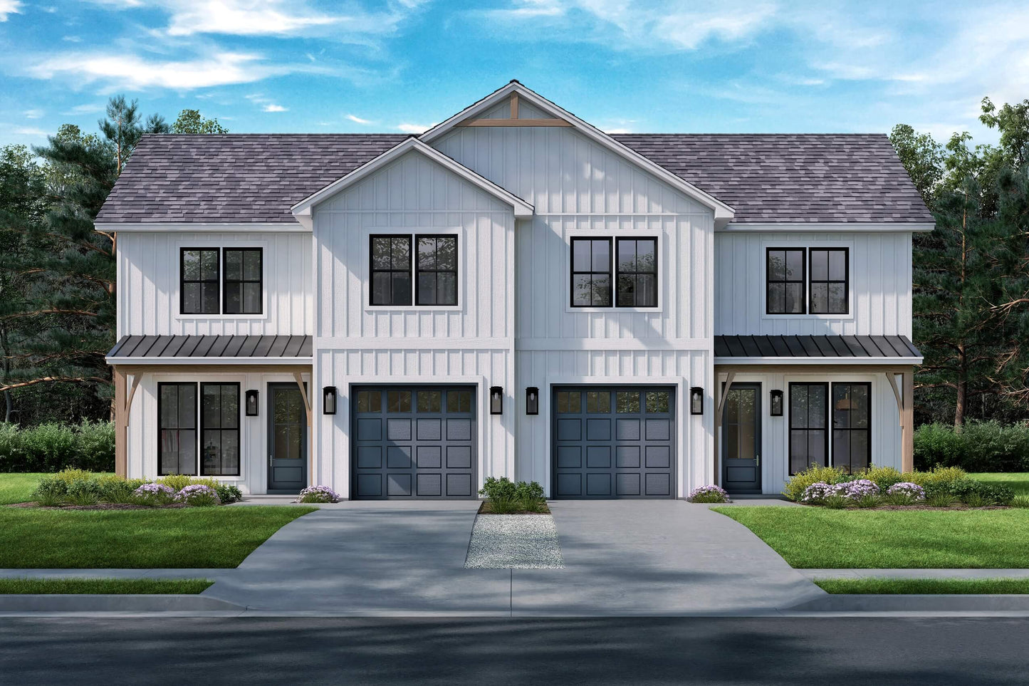 Oak Bowery Duplex Plan House Plan Zone
