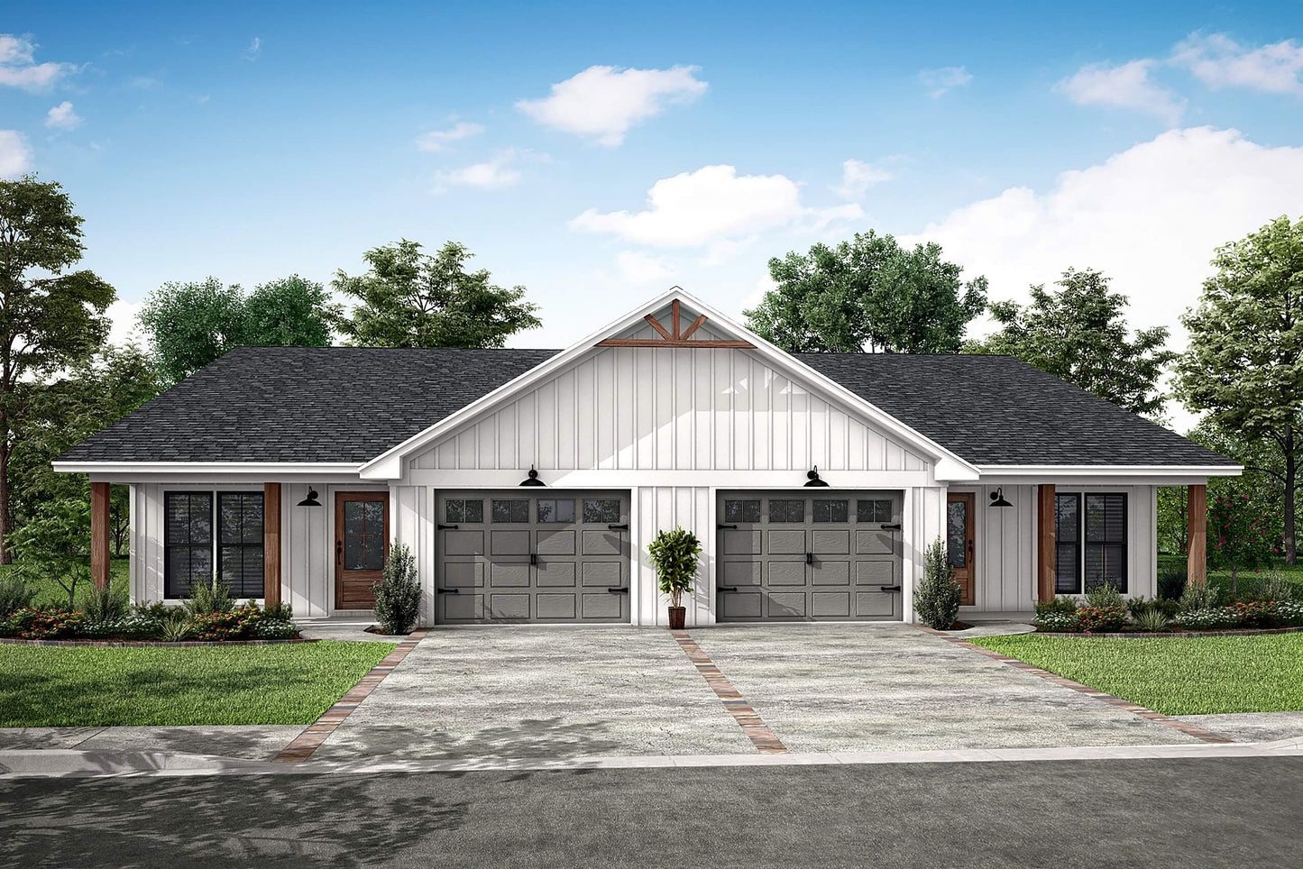 Preston Hollow Duplex Plan House Plan Zone