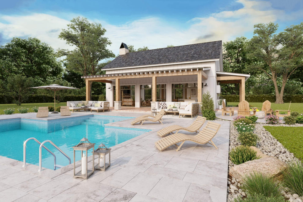 Oasis Pool House House Plan Zone 