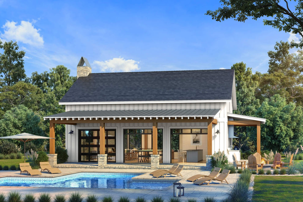 Oasis Pool House House Plan Zone 
