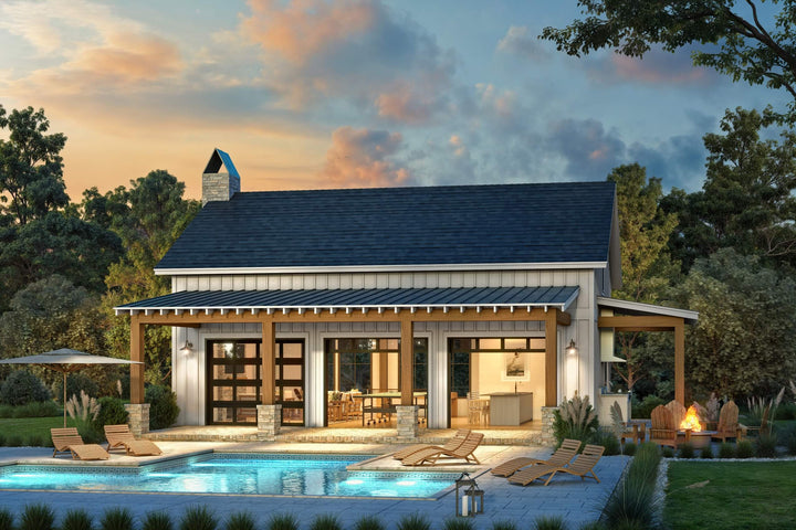 Garage and Pool House Plans – House Plan Zone
