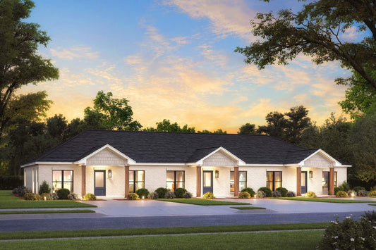 Trenton Triplex Plan House Plan Zone 
