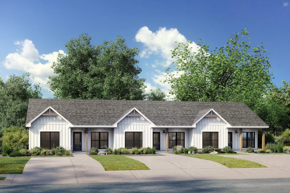 Gibson Triplex Plan House Plan Zone 