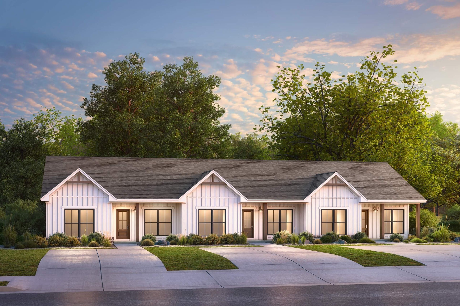 Gibson Triplex Plan House Plan Zone 