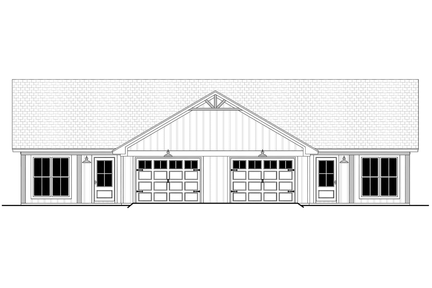 Preston Hollow Duplex Plan House Plan Zone 