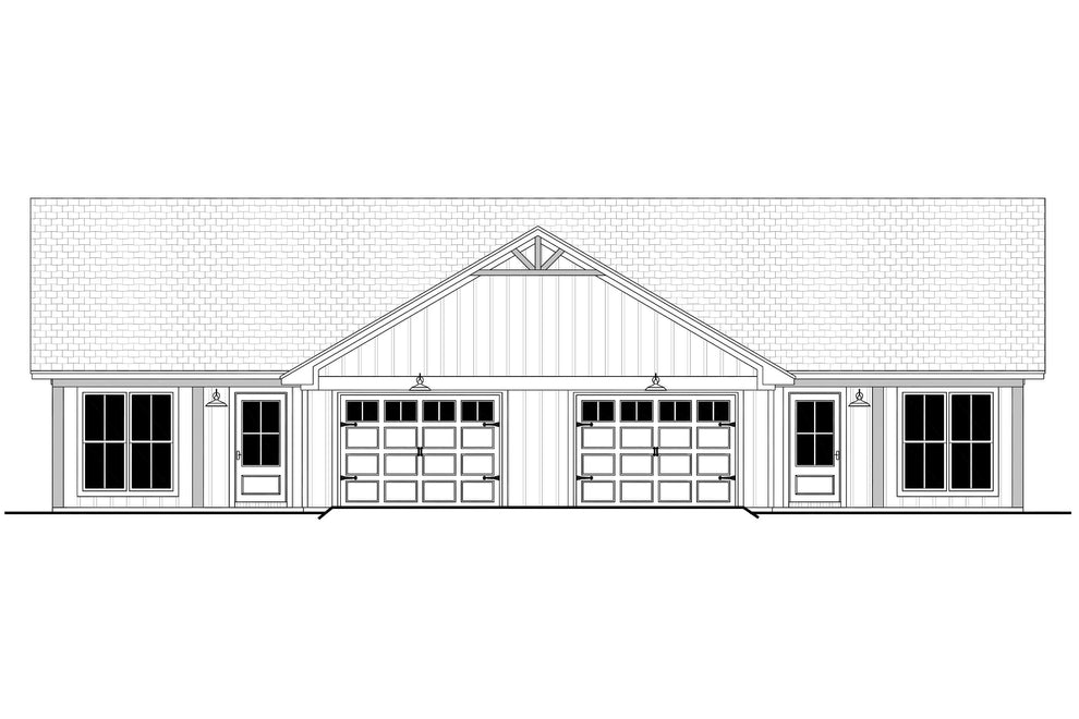 Preston Hollow Duplex Plan House Plan Zone 