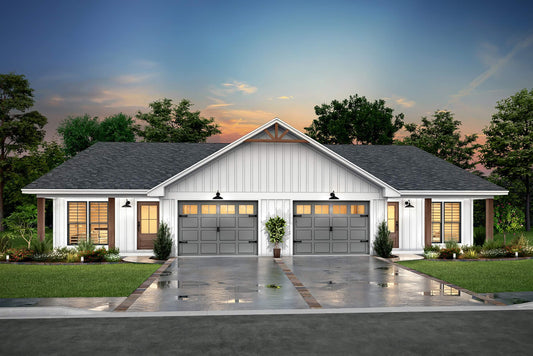 Preston Hollow Duplex Plan House Plan Zone 